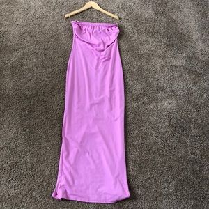 Pink tube top maxi dress!